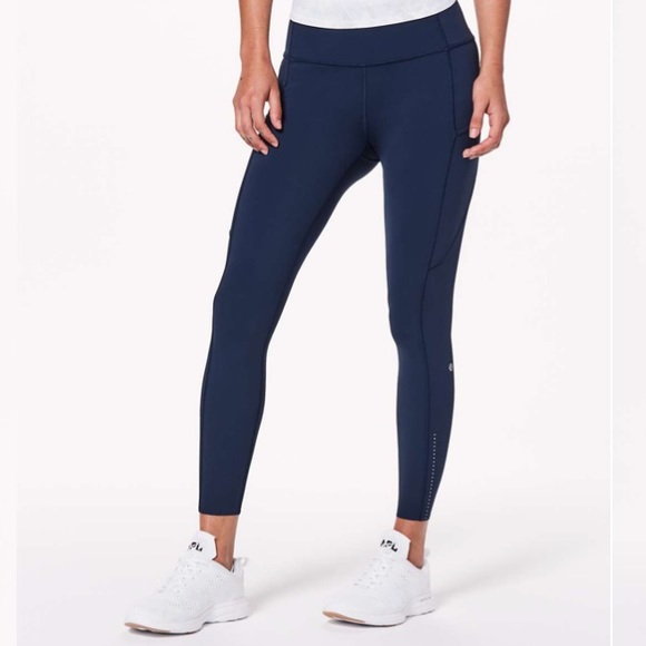 lululemon athletica Pants - Lululemon Fast & Free 7/8 Tight Nulux True Navy Size 4